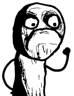 👊 meme, rage face, angry, internet, comic whatsapp sticker