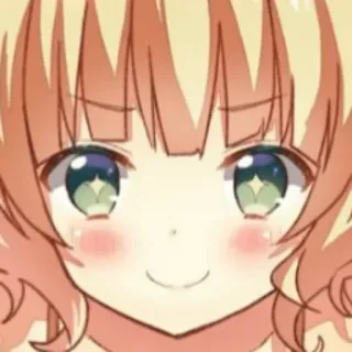 😏 애니메이션, 만화, 만화영화, 소녀, 귀여운, 얼굴, 일러스트 telegram sticker