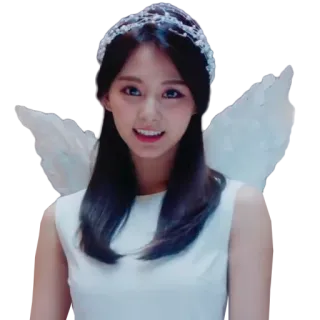 😇 wanita, malaikat, sayap, halo, potret, gadis, cantik, imut telegram sticker