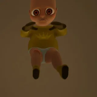 😞 The Baby in Yellow bebê, terror, assustador, amarelo, videogame, medo telegram sticker