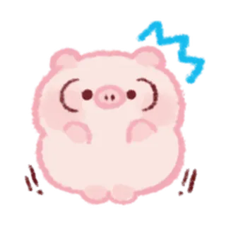 😘 돼지, 귀여운, 동물, 카와이, 일러스트, 만화 telegram sticker
