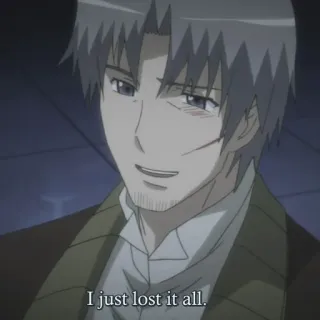 💫 I just lost it all. anime, man, sad, loss, despair telegram sticker