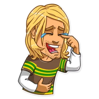 Kurt Cobain telegram stickers