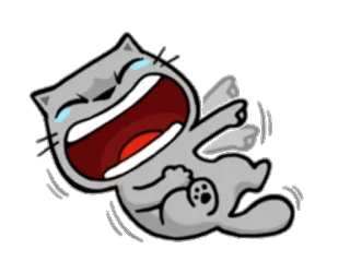 😂 Katze, lachend, weinend, Cartoon, Sticker, Humor telegram sticker