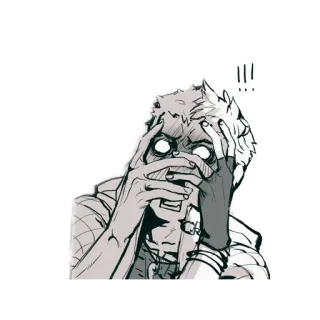 😱 !!! Ausruf, geschockt, nervös, besorgt, ängstlich, Panik telegram sticker