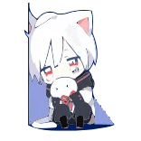 😭 anime, manga, cat, cute, kawaii, chibi, character telegram sticker