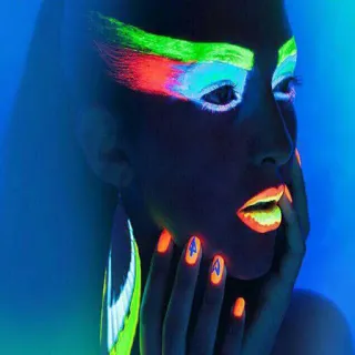 💃 Maquiagem neon, Fluorescente, Pintura facial, Maquiagem, Beleza, Retrato whatsapp sticker