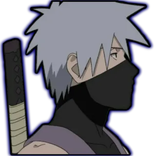 😐 Kakashi Naruto 애니메이션, 닌자, 카카시, 나루토, 만화, 캐릭터 telegram sticker