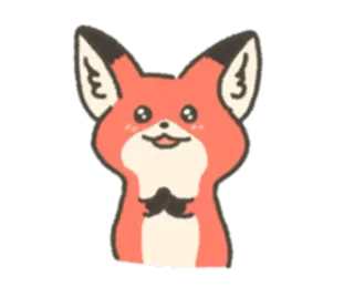 🥺 狐狸, 可爱, 动物, 贴纸 telegram sticker