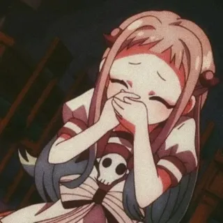 🥬 Nene Yashiro Toilet-bound Hanako-kun animé, manga, Nene Yashiro, Toilet-bound Hanako-kun, pleurs, triste telegram sticker