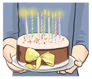 🎂 bolo, aniversário, celebração, sobremesa, velas, comida telegram sticker