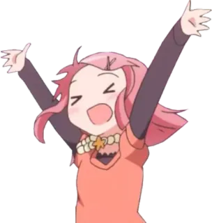😆 anime, personaje, feliz, dibujos animados, chica telegram sticker