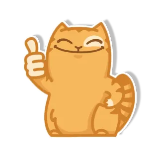 👍 gato, pulgar arriba, animal, lindo, positivo telegram sticker