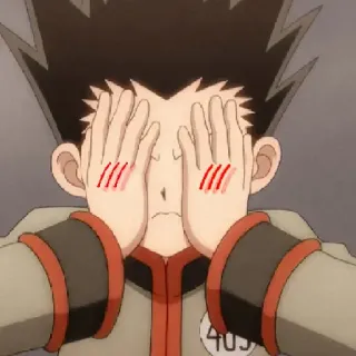 🙈 Gon Freecss Hunter x Hunter anime, gon freecss, hunter x hunter, scar, cartoon telegram sticker