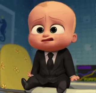 🤢 Boss Baby The Boss Baby Nhóc Trùm, Em bé, Áo vest, Phim hoạt hình whatsapp sticker