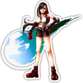 😍 Tifa Lockhart Final Fantasy VII アニメ, ビデオゲーム, 女性, 格闘, ファイナルファンタジー, ロックハート, ティファ telegram sticker