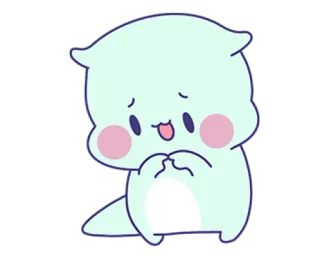 💗 mono, kawaii, animal, pegatina, dibujo animado, ilustración telegram sticker