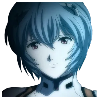 😿 Rei Ayanami Neon Genesis Evangelion anime, rei ayanami, evangelion, character, girl telegram sticker
