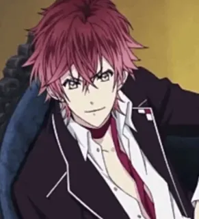 🙂 Ayato Sakamaki Diabolik Lovers anime, vampire, red hair, bishonen, diabolik lovers telegram sticker