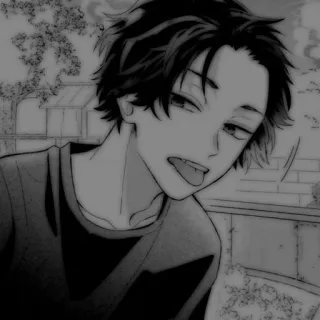 🖤 Anime, Manga, Ritratto, Adolescente, Ragazzo, Casual telegram sticker