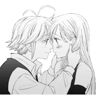💕 Anime, Manga, Liebe, Paar, Romantik, Zuneigung telegram sticker