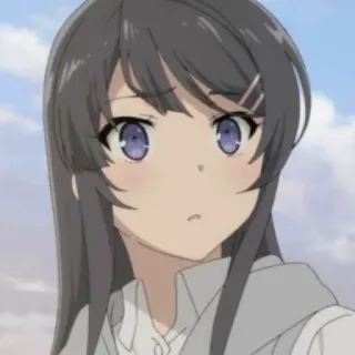 ❤️ Mai Sakurajima Rascal Does Not Dream of Bunny Girl Senpai Anime, Personagem, Garota, Fofa, Japonês, Sakurajima, Mai telegram sticker
