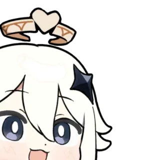 😮 Paimon Genshin Impact anime, spel, Paimon, Genshin Impact, schattig telegram sticker