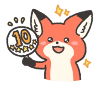 Red Fluffy Fox telegram stickers