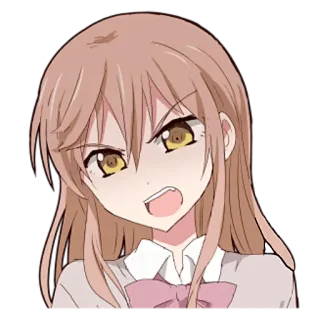 😡 anime, girl, angry, annoyed, cute, cartoon telegram sticker