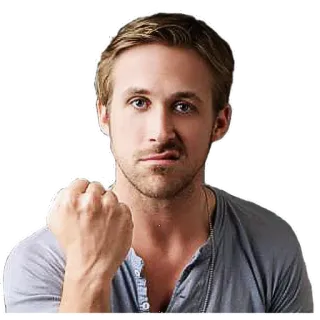 👊 homme, acteur, portrait, célébrité, ryan gosling whatsapp sticker