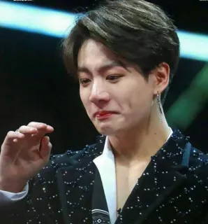 😭 Jeon Jungkook kpop, певец, корейский, айдол, слезы, плач, мужской whatsapp sticker