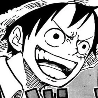 ➖ Monkey D. Luffy One Piece luffy, one piece, anime, manga, dessin animé, personnage telegram sticker