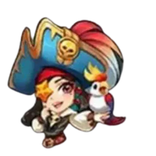 🦜 海賊, 漫画, オウム, キャラクター, ステッカー telegram sticker