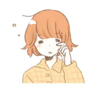 😪 Anime, Kreskówka, Dziewczyna, Smutny, Płacz, Emocjonalny telegram sticker
