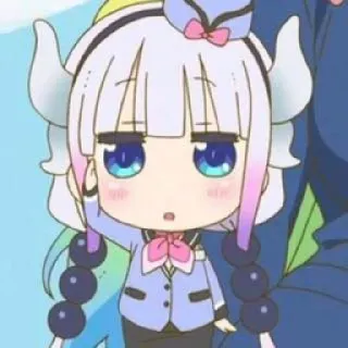 ☁️ Kanna Kamui Miss Kobayashi's Dragon Maid Anime, Kanna Kamui, Dragon Maid, Carino, Chibi, Kawaii telegram sticker