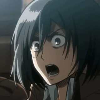 ❤️ Mikasa Ackerman Attack on Titan อนิเมะ, ผ่าพิภพไททัน, มิคาสะ, มิคาสะ แอคเคอร์แมน, AoT whatsapp sticker