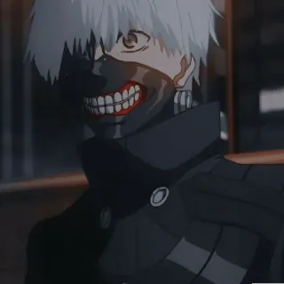 👹 Ken Kaneki Tokyo Ghoul Аниме, Токийский гуль, Кен Канеки, Гуль, Маска, Манга, Ужасы telegram sticker