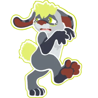 😨 ウサギ, 漫画, 動物, 可愛い, バニー, 擬人化 telegram sticker