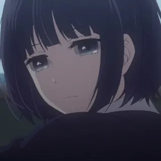 🔖 Anime, Mädchen, traurig, emotional, Porträt telegram sticker