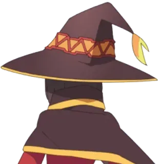 🙈 Megumin Konosuba Anime, Personnage, Megumin, Konosuba, Chapeau, Magicien whatsapp sticker