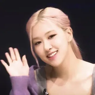 🌹 Rosa, K-pop, Cantante, Onda, Mujer, Mujer, Rubia whatsapp sticker