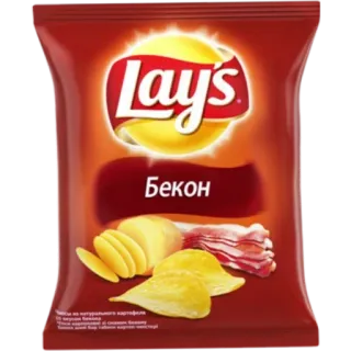 😘 Бекон chips, bacon, lays, snack, food whatsapp sticker