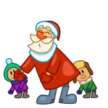🕺 Santa Claus サンタ, クリスマス, 子供, ホリデー, 冬, お祝い telegram sticker