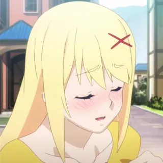 🛡 Darkness KonoSuba アニメ, 金髪, 女の子, このすば, ダクネス, キャラクター telegram sticker