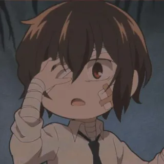 😇 Dazai Osamu Bungo Stray Dogs Anime, Manga, Dazaï, Bungo Stray Dogs, Chibi, Bandages whatsapp sticker
