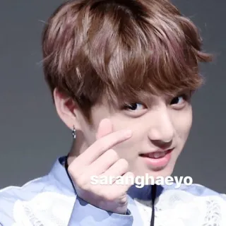 💙 saranghaeyo เกาหลี, ความรัก, ไอดอล, ทำมือรูปหัวใจ telegram sticker