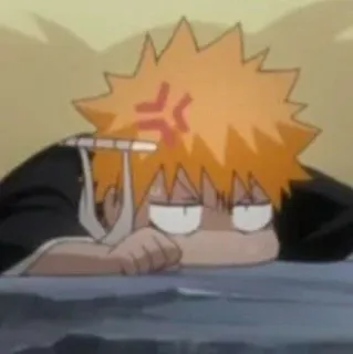 🤬 Ichigo Kurosaki Bleach Anime, Manga, Ichigo, Bleach, Wütend, Charakter telegram sticker