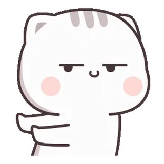 😏 gato, adesivo, atitude, fofo, desenho animado telegram sticker