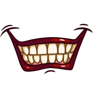 🌯 teeth, smile, creepy, mouth, grin telegram sticker