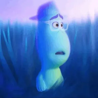 🐋 Joe Gardner Soul Kreskówka, Postać, Dusza, Joe Gardner, Pixar, Sen, Animacja telegram sticker